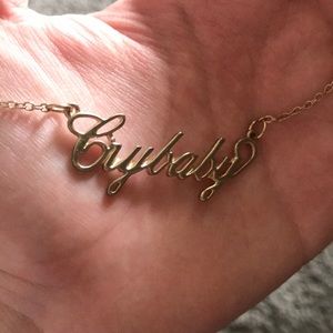 gold “Crybaby” necklace